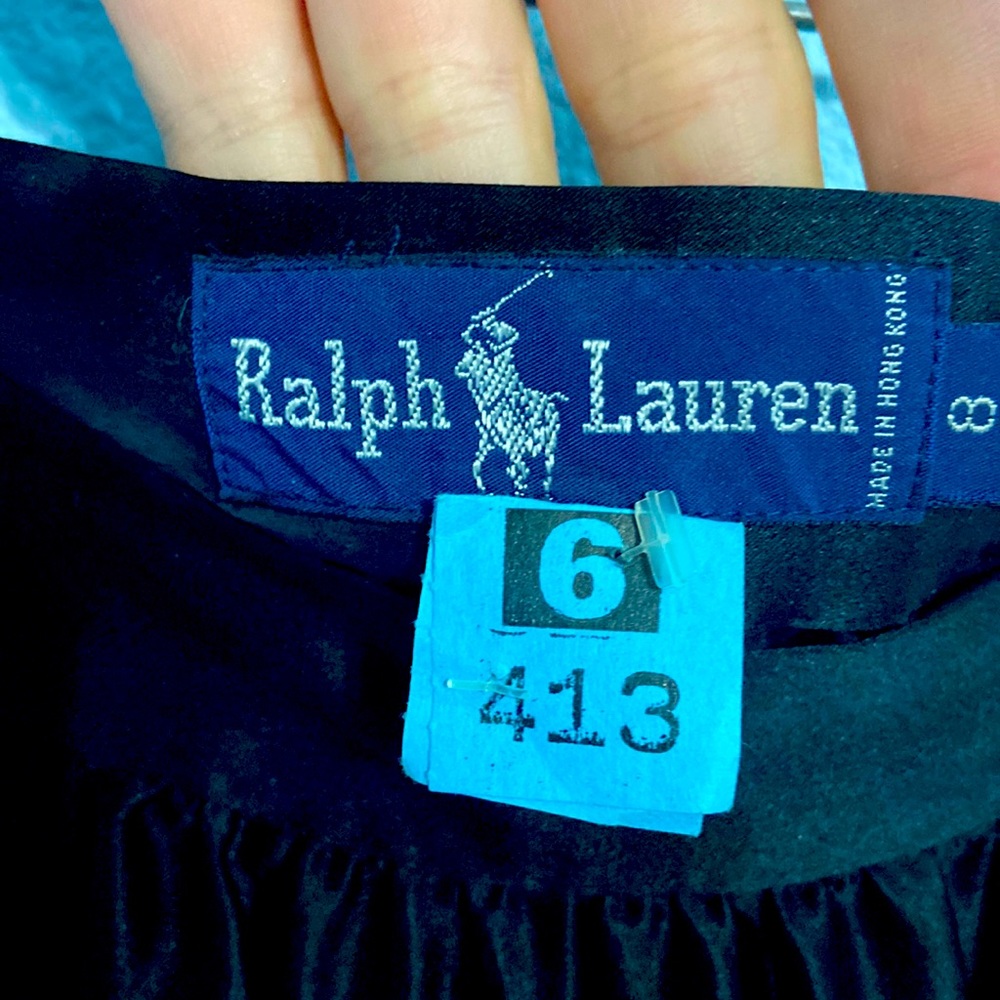 Black pleated Ralph Lauren skirt, size 8